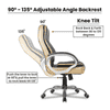 Chat Leatherette Swivel Study Chair in Black Colour