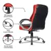 Joseph Leatherette Swivel Study Chair in Black Colour