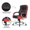 Joseph Leatherette Swivel Study Chair in Black Colour