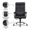 Corr Leatherette Swivel Study Chair in Black Colour