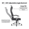 Corr Leatherette Swivel Study Chair in Black Colour