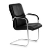 Anne Leatherette Study Chair in Black Colour