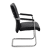 Trueman Leatherette Swivel Study Chair in Black Colour
