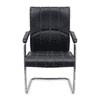 Trueman Leatherette Swivel Study Chair in Black Colour