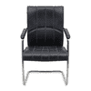 Trueman Leatherette Swivel Study Chair in Black Colour