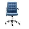 Gruber Leatherette Swivel Study Chair in Blue Colour