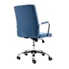 Gruber Leatherette Swivel Study Chair in Blue Colour