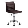 Correen Leatherette Swivel Study Chair in Brown Colour