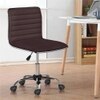 Correen Leatherette Swivel Study Chair in Brown Colour