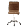 Jason Leatherette Swivel Study Chair in Brown Colour