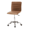 Jason Leatherette Swivel Study Chair in Brown Colour