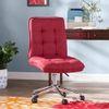 Feleena Leatherette Swivel Study Chair in Brown Colour