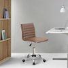 Kaycee Leatherette Swivel Study Chair in Brown Colour