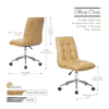 Rawtenstall Leatherette Swivel Study Chair in Brown Colour
