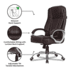 Evah Leatherette Swivel Study Chair in Brown Colour