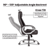 Evah Leatherette Swivel Study Chair in Brown Colour