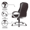 Adan Leatherette Swivel Study Chair in Brown Colour