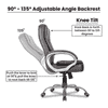 Adan Leatherette Swivel Study Chair in Brown Colour
