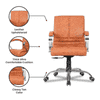 Aadi Leatherette Swivel Study Chair in Brown Colour