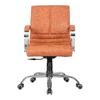Aadi Leatherette Swivel Study Chair in Brown Colour