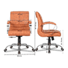 Aadi Leatherette Swivel Study Chair in Brown Colour