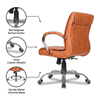 Aadi Leatherette Swivel Study Chair in Brown Colour