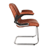 Presly Leatherette Study Chair in Brown Colour