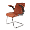 Presly Leatherette Study Chair in Brown Colour