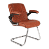 Presly Leatherette Study Chair in Brown Colour