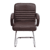 Pervina Leatherette Study Chair in Brown Colour