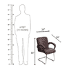Pervina Leatherette Study Chair in Brown Colour