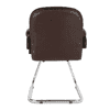 Breana Leatherette Swivel Study Chair in Brown Colour
