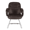 Breana Leatherette Swivel Study Chair in Brown Colour
