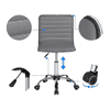 Correen Leatherette Swivel Study Chair in Grey Colour