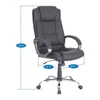 Buttam Leatherette Swivel Study Chair in Grey Colour