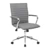 Goris Leatherette Swivel Study Chair in Grey Colour