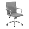 Goris Leatherette Swivel Study Chair in Grey Colour
