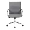 Goris Leatherette Swivel Study Chair in Grey Colour