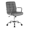 Jeny Leatherette Swivel Study Chair in Grey Colour