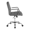 Jeny Leatherette Swivel Study Chair in Grey Colour