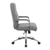 Landyn Leatherette Swivel Study Chair in Grey Colour