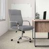 Landyn Leatherette Swivel Study Chair in Grey Colour