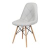 Toby Leatherette Study Chair in Grey Colour