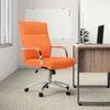 Landyn Leatherette Swivel Study Chair in Orange Colour