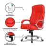 Odyssey Leatherette Swivel Study Chair in Red Colour