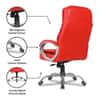 Odyssey Leatherette Swivel Study Chair in Red Colour