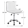 Correen Leatherette Swivel Study Chair in White Colour
