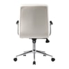 Correen Leatherette Swivel Study Chair in White Colour