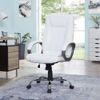 Buttam Leatherette Swivel Study Chair in White Colour