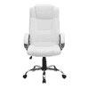 Buttam Leatherette Swivel Study Chair in White Colour